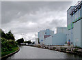 Canal and animal feed factory near Wincham, Cheshire