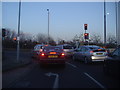 Entrance to roundabout over the A40, Church Road