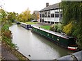 Narrowboats moored by Aristotle Bridge