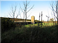 Pig house and feed silo at Breckland Farm, Feltwell