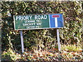 Priory Road sign