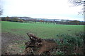 Looking over farmland to the site  of Birch Coppice Coal Mine