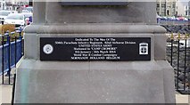 C8138 : Portstewart War Memorial (3) - plaque, Harbour Road, Portstewart by P L Chadwick