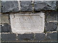 Pont-y-Pentre datestone with benchmark, Llanfairfechan