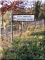 TM2482 : River Waveney sign on Shotford Bridge by Geographer