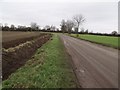 Swinderby Road and newly cleared drainage ditch