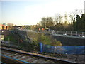 London Overground construction works, south of Surrey Canal Road, December 2011