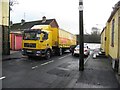 Blocked road, King Street, Fintona