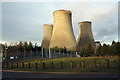 SU5191 : Security fence and cooling towers of Didcot Power Station by Roger Templeman