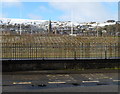 Ebbw Vale : Christ Church and snowy hills 