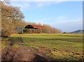 Wonky barn on Thistley Hill