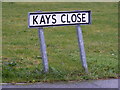 Kays Close sign
