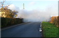 SO7403 : Cloud of smoke across St John's Road, Slimbridge by Jaggery