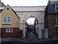 Arch into Colbeck Mews at the junction of Collingham Road, South Kensington