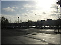 Winter sunlight on the retail park, off Purley Way, Croydon