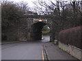 Railway bridge at the entrance to Falkirk Cemetery