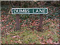 Dumbs Lane sign