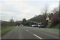 A456 westbound passing Peacock Inn