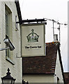 The Crown Inn (2) - sign, Main Road, Hallow