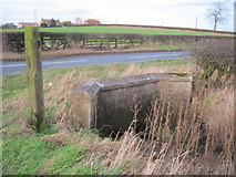 NZ3318 : Culvert for unnamed watercourse under Bishopton Lane by peter robinson