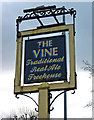 The Vine Inn (4) - sign, 35 Lichfield Road, Wednesfield