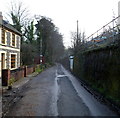 Willowford Road passes the entrance to Treforest Estate railway station