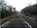 Railway lines viewed from the SE edge of Treforest Estate railway station