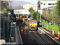 Track replacement at Cathays station