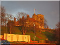 A unknown building in the winter sunshine