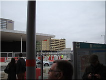 TQ3884 : View of the Westfield multi-storey car park, from Stratford International DLR station by Robert Lamb