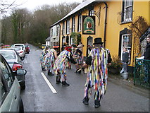SN2539 : New Years Day celebrations outside The Nag's Head Abercych by chris whitehouse