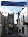 Lerwick: welcome banner over Commercial Street