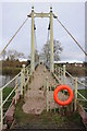SO5628 : Suspension footbridge, Sellack by Philip Halling
