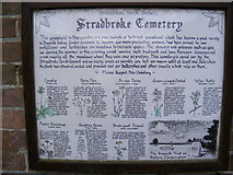 TM2374 : Sign on the Chapel at Stradbroke Cemetery by Geographer