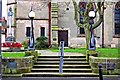 SJ5128 : Processional steps and lamps at Wem War Memorial, High Street, Wem by P L Chadwick