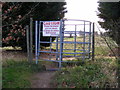 TM2951 : Kissing Gate of the footpath to Lower Road by Geographer