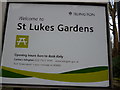 Sign, St Lukes Gardens, Mitchell Street EC1