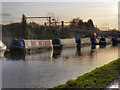 Narrowboats at Timperley