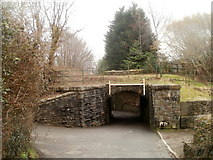 ST2089 : Former railway bridge, Ty Canol Lane, Machen by Jaggery