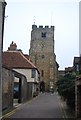 Looking down Church Lane