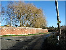 TM2858 : Crinkle-crankle wall along The Street, Easton by Evelyn Simak