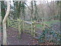 TQ5459 : Gate on the North Downs Way near Otford by Malc McDonald