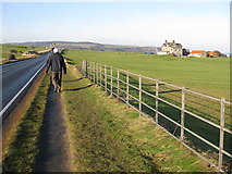NZ8711 : Cleveland Way passing Whitby Golf Club by Pauline E