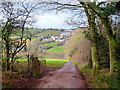 Lane descending from Barns Farm