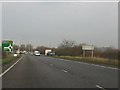 A41 approaching the A518 roundabout