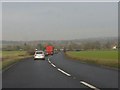 The Chester Road descends towards Hinstock