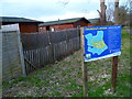 Notice board on path at Chichester Lakeside