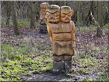 SD7912 : Wooden Carvings, Burrs Country Park by David Dixon