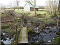 Old concrete footbridge on the Nant-y-carad