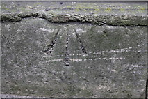 SY6873 : Benchmark on low wall in front of house, New Road by Roger Templeman